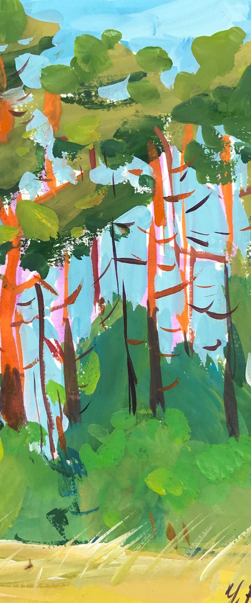 Pine trees by Yuliia Pastukhova
