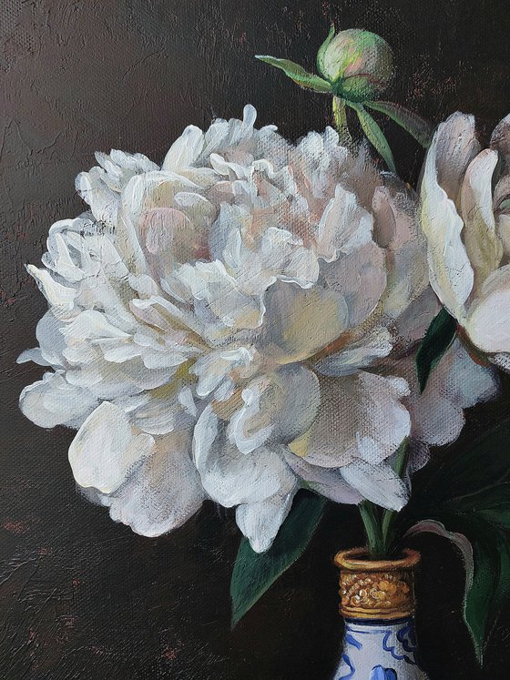 ”Peonies in a Chinese vase”