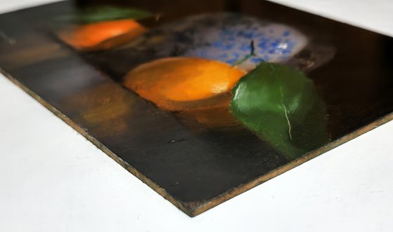 Tangerines and a Vase