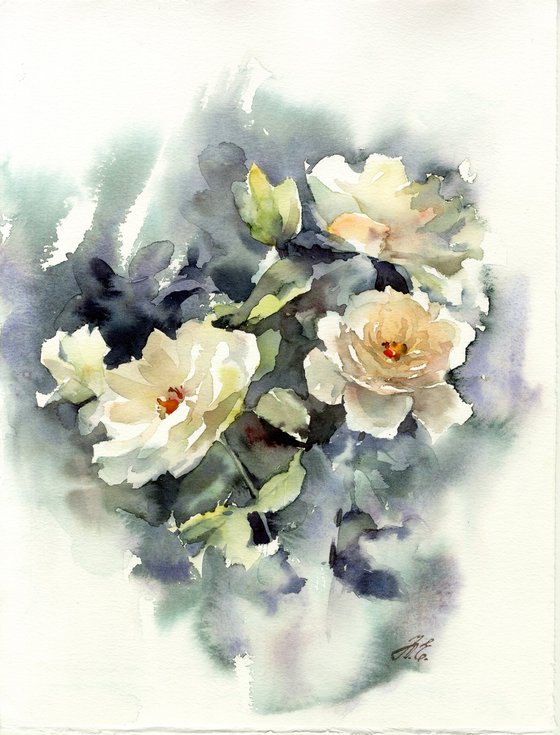 Cheerful bloom / Light roses
