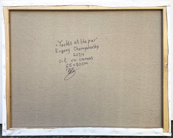 "Yachts at the pier"