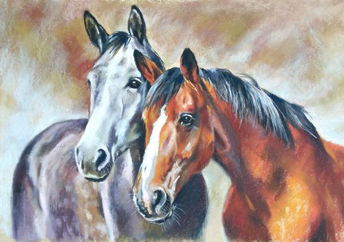 Portrait of horses II by Magdalena Palega