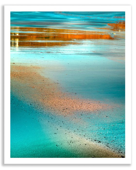 Aquamarine Gold - Large Abstract Vertical