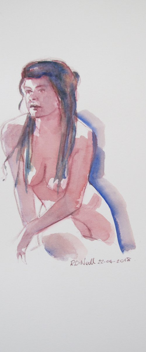 Seated female nude by Rory O’Neill