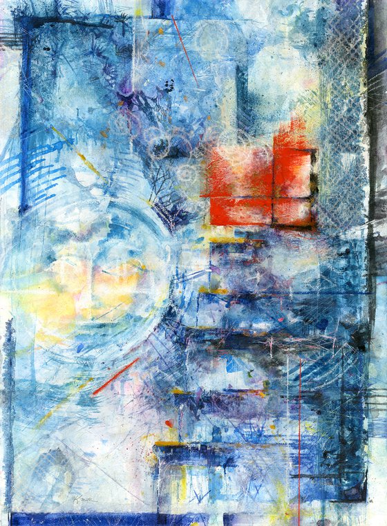 Absence Of Reality -  Large Abstract Painting  by Kathy Morton Stanion