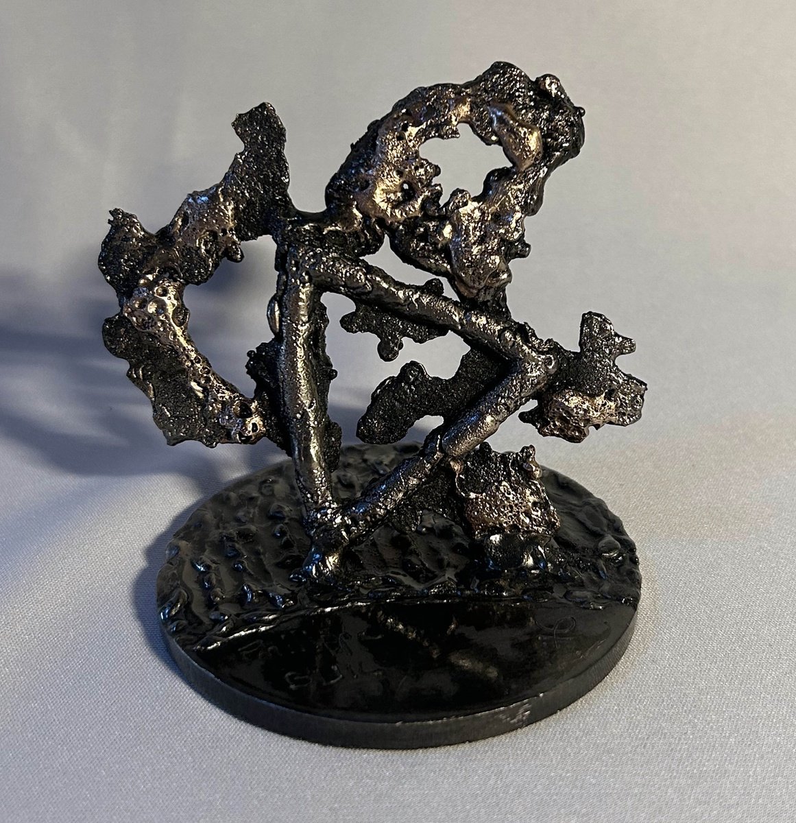 Organic Still Life Sculpture By Philippe Buil, 4 X 4", Water Symbol 21-25, Original Artwork