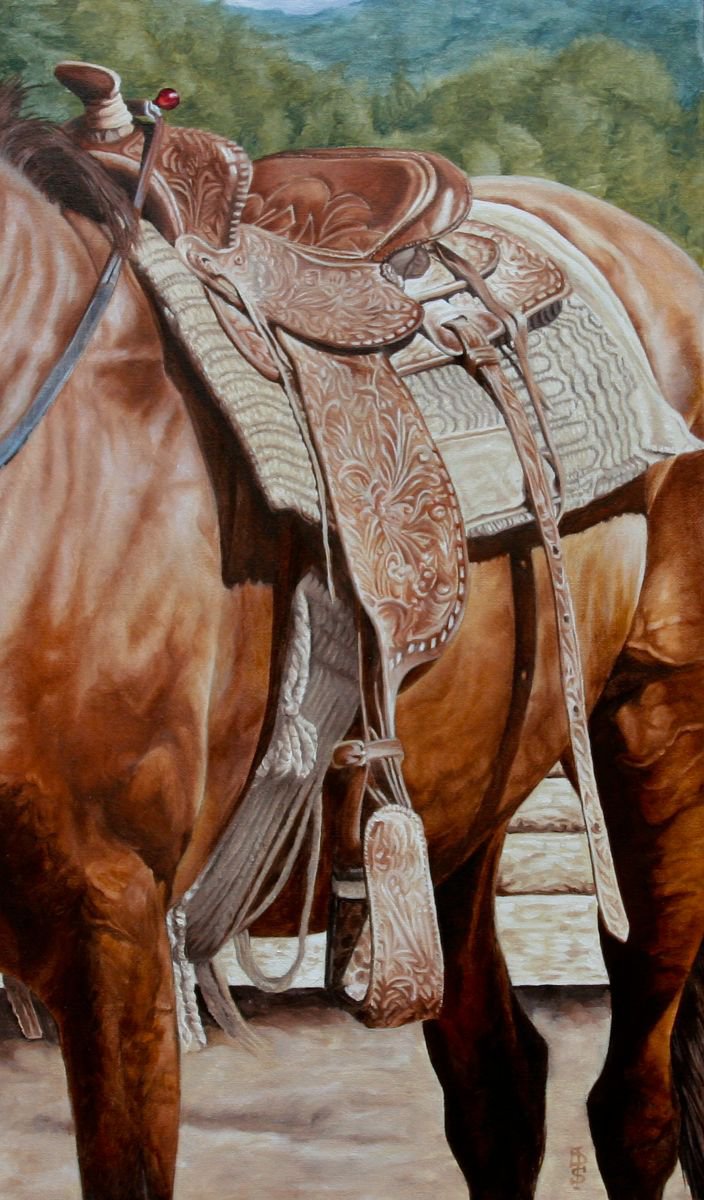 Western Saddle by Pauline Sharp