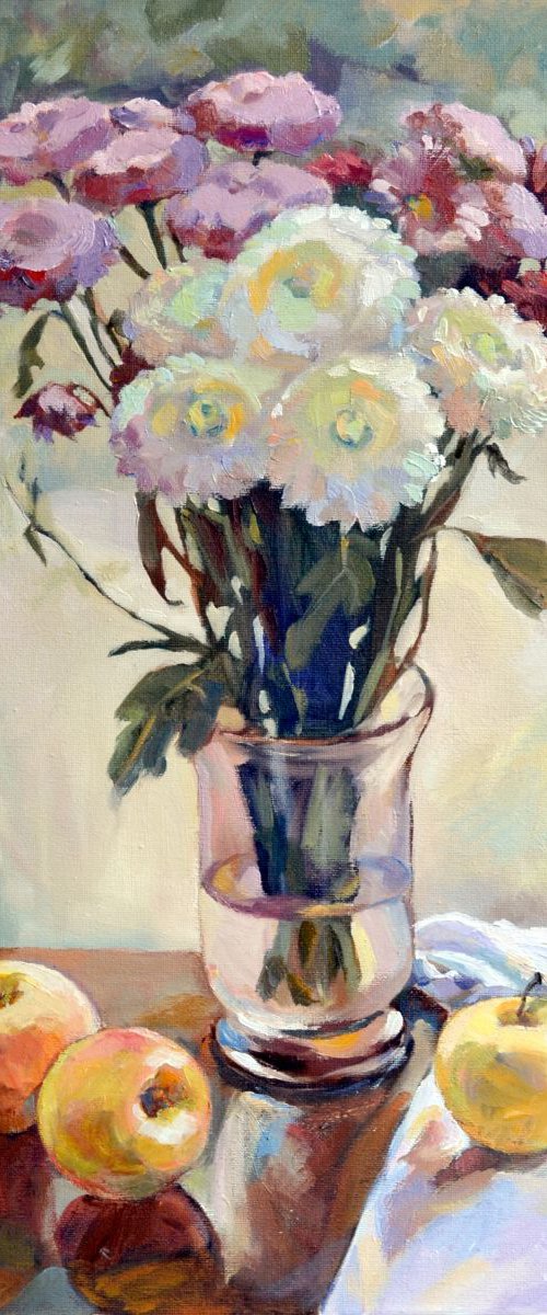 Chrysanthemums by Irina Ushakova