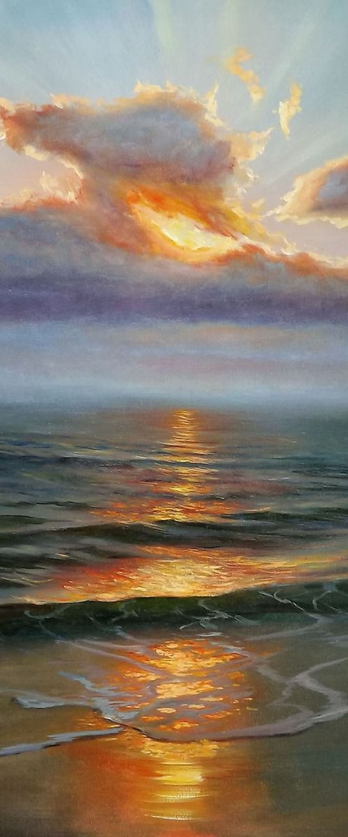 Evening at sea by Oleg Riabchuk