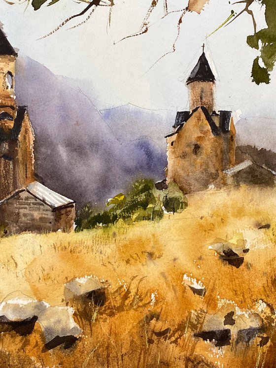 Noravank - watercolor landscape