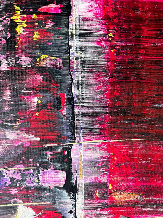 "Ferocious" - Free USA Shipping - Original PMS Abstract Acrylic Painting On Canvas - 36" x 24"