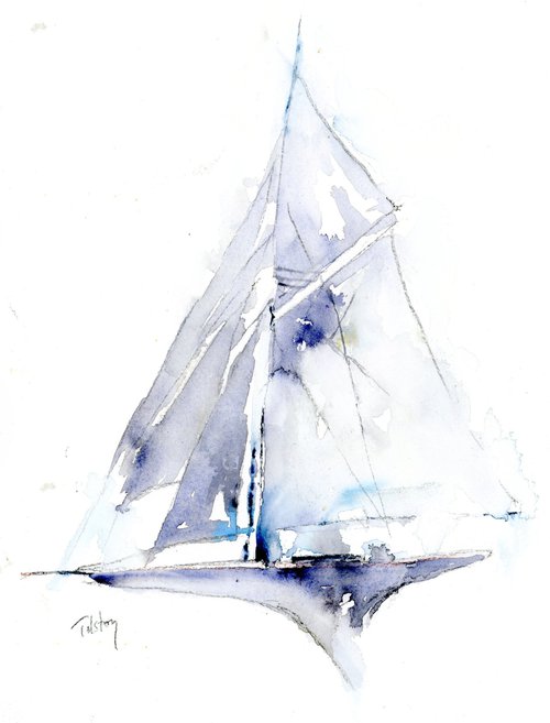 Model Sailboat by Alex Tolstoy
