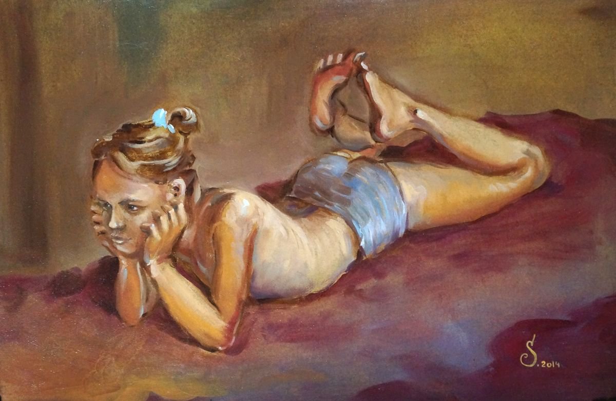 Girl on red carpet by Serge Shchegolkov