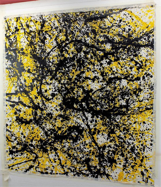 Extra large abstract artwork  (yellow)