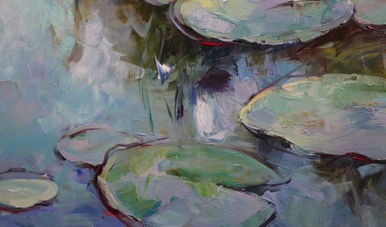 "Pond in Golden Light"