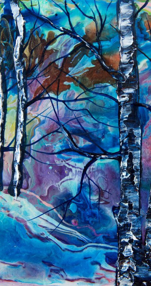 Enchanted Forest  (smalll painting) by Lena Owens at OLena Art