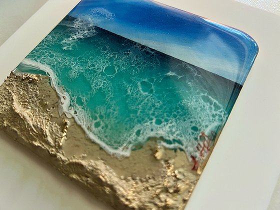 "Little wave" #5 - Miniature ocean painting