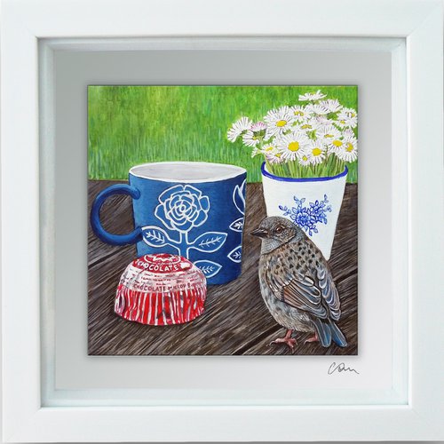Did you call me? ( when the Dunnock met the Tunnock) by Carolynne Coulson