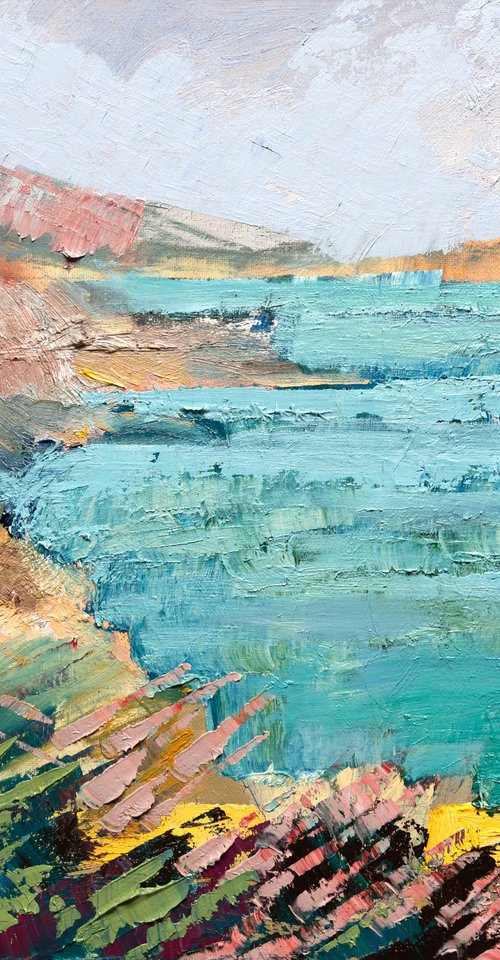 Flowers on the Coast Path by Elizabeth Anne Fox