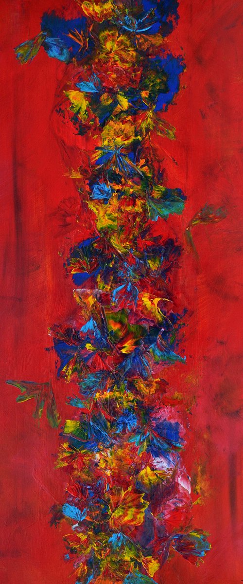 Butterfly ballet free shipping palette knife painting by Isabelle Vobmann