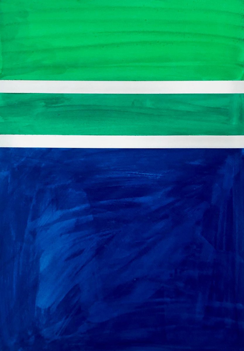 Abstract Ink Drawing By Shabs Beigh, 23 X 33", Earth 1, Original Artwork