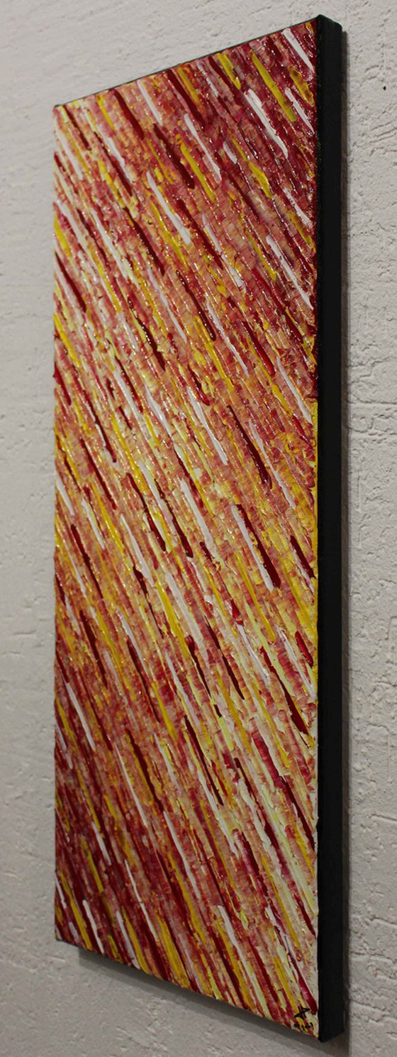 Red yellow white knife texture