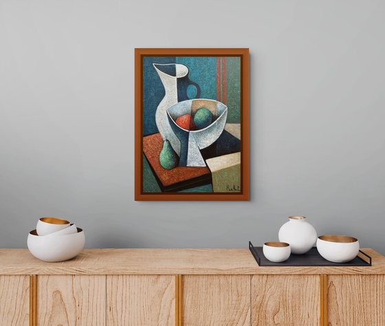 Cubist Still Life in Blue