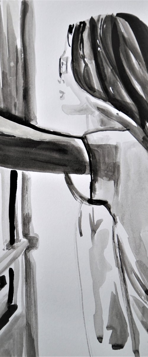 Female figure  / 42 x 29.7 cm by Alexandra Djokic