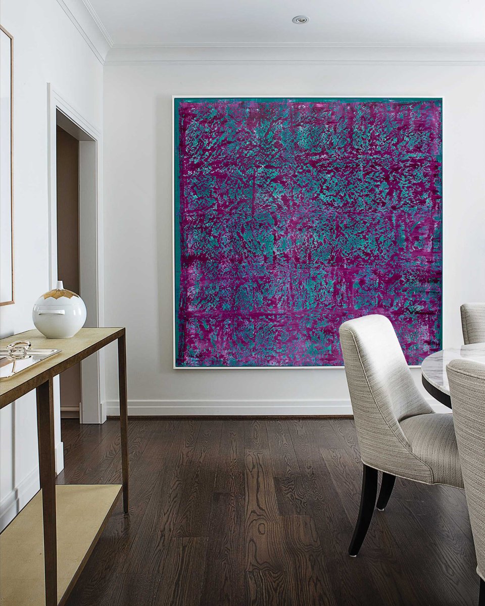 Purple Teal By Nataliia Sydorova, 75 X 75, Artwork For Sale On Artfinder