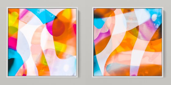 META COLOR XIX - PHOTO ART 150 X 75 CM FRAMED DIPTYCH