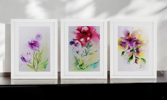 Flower  Triptych