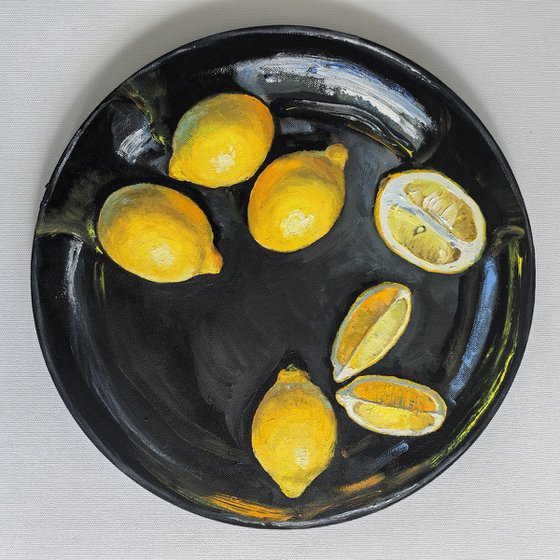 Lemons on plate