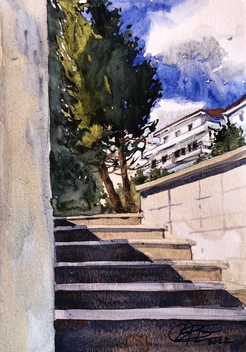 Sunny stairs by OLGA BELOBORODOVA