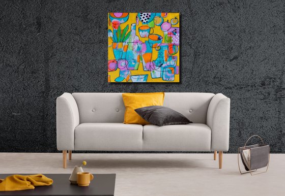 Still Life on Yellow IV