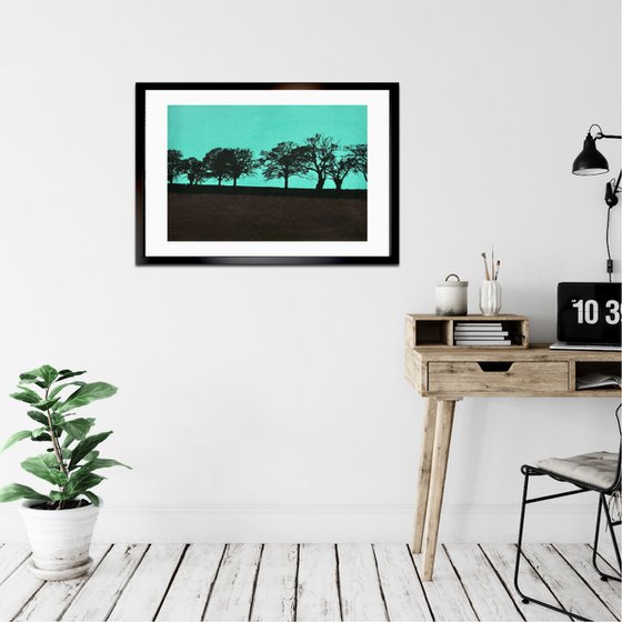 Teal Silhouette A2