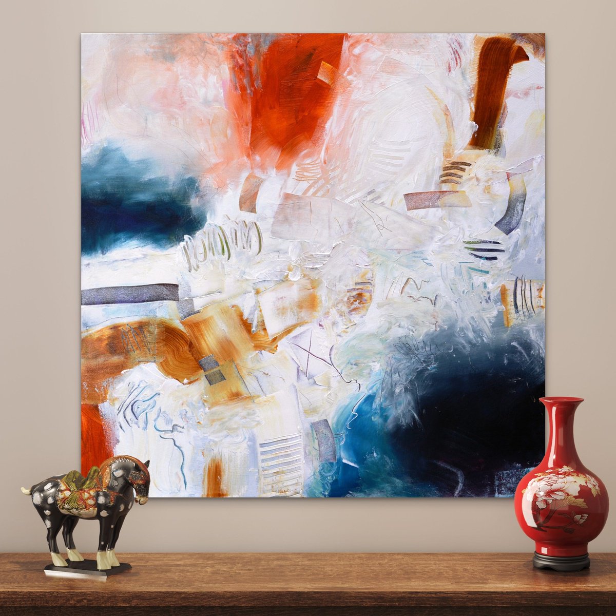 Abstract Acrylic Painting By Andrada Anghel, 30 X 30, Temporary Final, Original Artwork