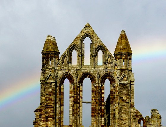 Whitby Abbey Rainbow window : 2020 Aug    1/20 18' X 12"