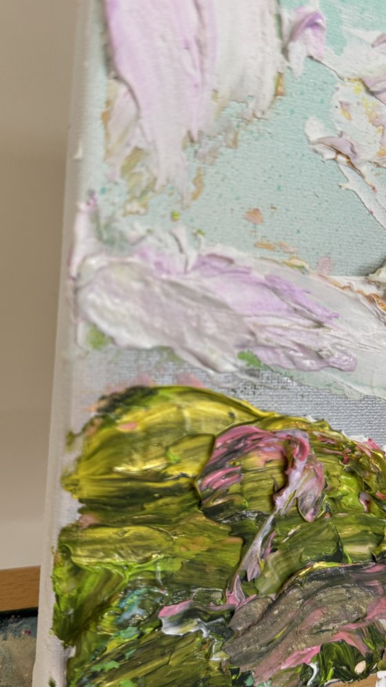 Impressionistic blue sky