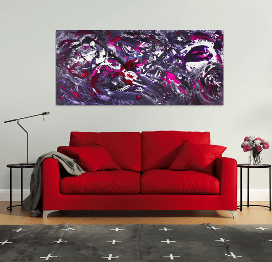 Deep purple, 200x90 cm