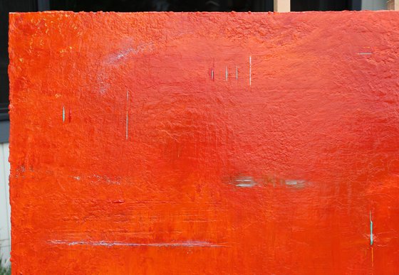 Primitive Red Orange Abstract II