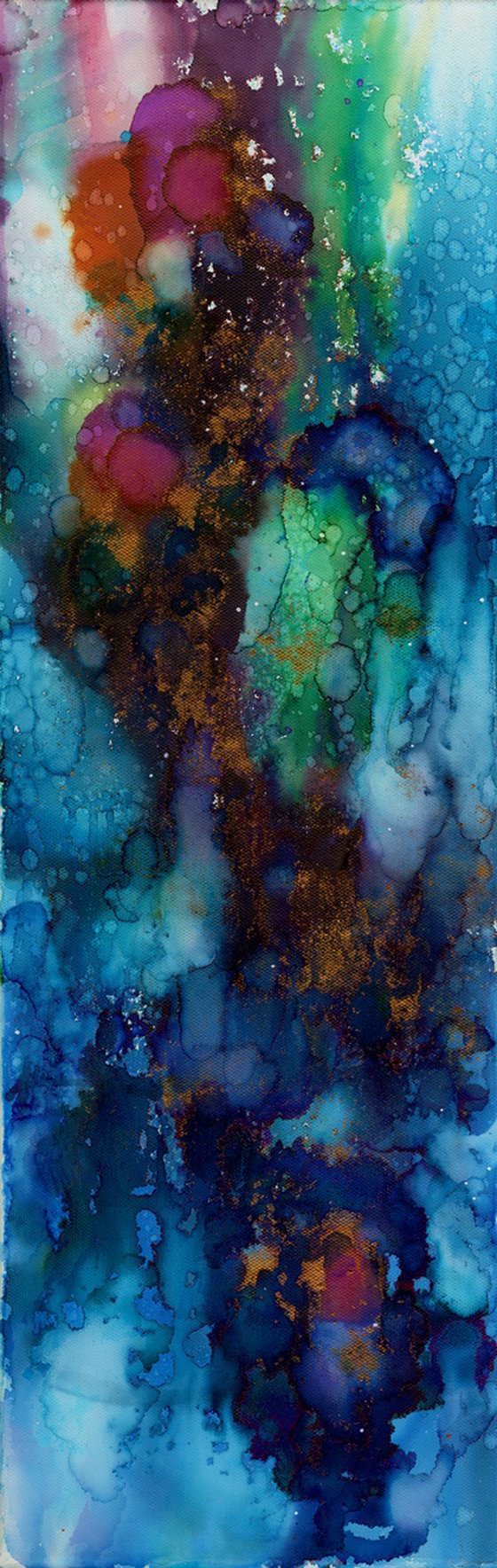 A Mystic Encounter 17 - Zen Abstract Painting by Kathy Morton Stanion