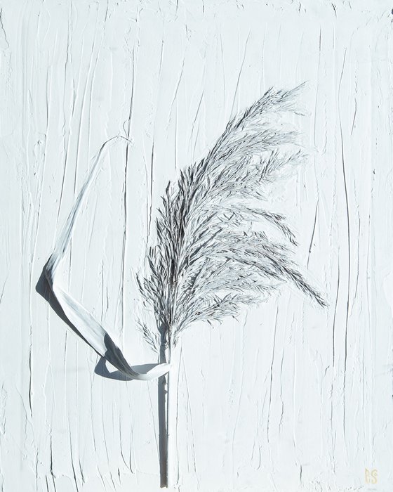 Reed wall sculpture