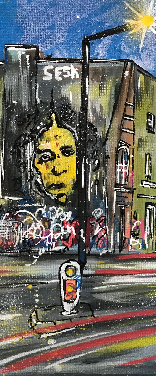 City Road - Mini Painting by John Curtis