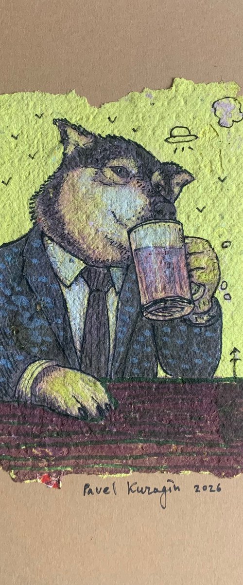 Drinking dog #176 by Pavel Kuragin