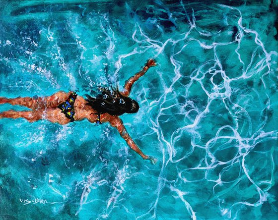 Girl swimming