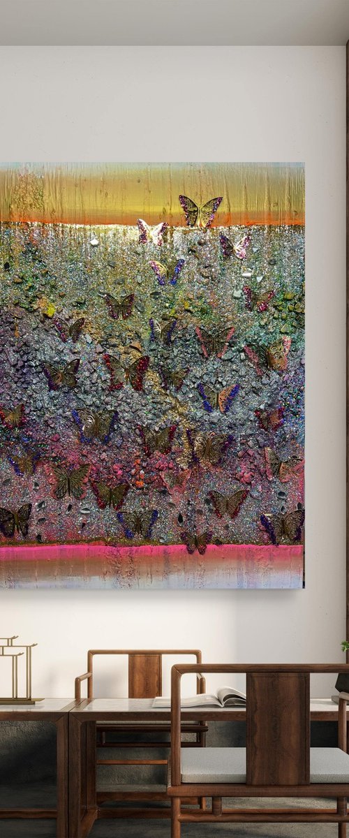 Rainbows and butterflies by Henrieta Angel