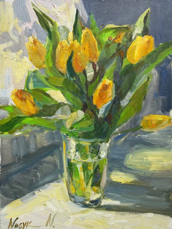 Yellow tulips