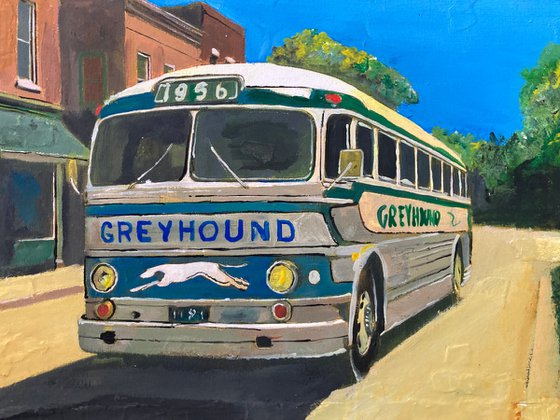 Bus In An American Town