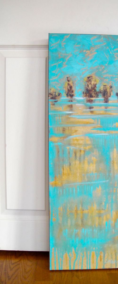 Teal Pond by louise baker