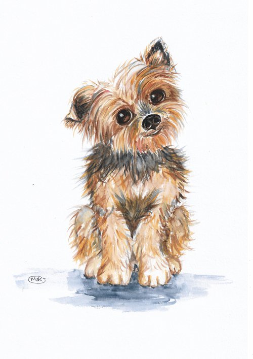 Yorkshire Terrier Puppy Dog by MARJANSART